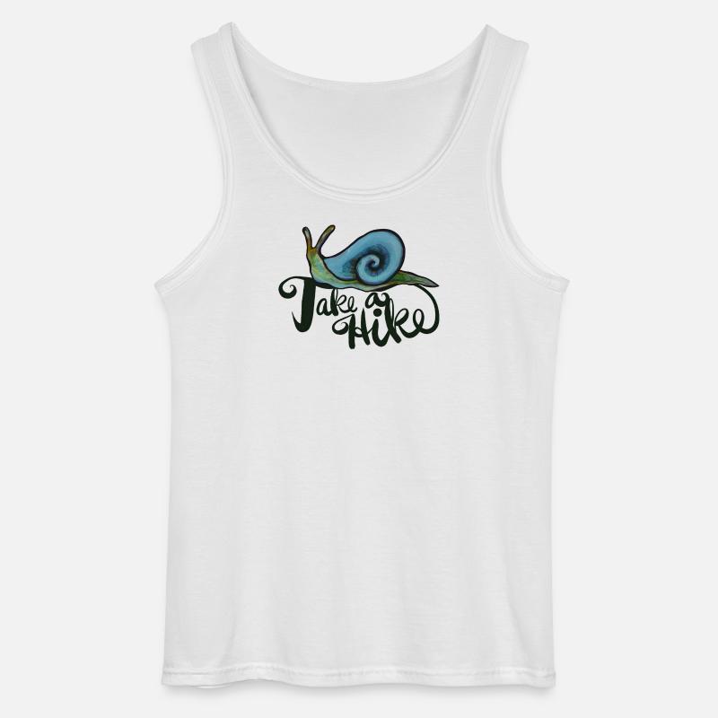 Take a Hike Snail Adventure - Gildan Männer Tank Top - Weiß