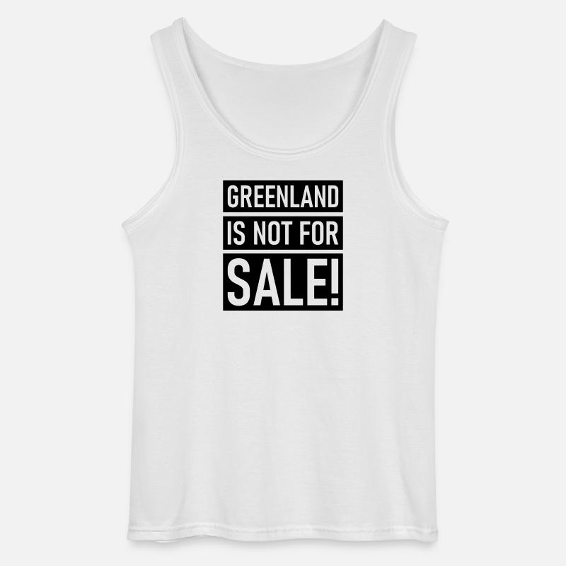Grønland er ikke til salg - Grønland - Danmark - Gildan tanktop til mænd - hvid