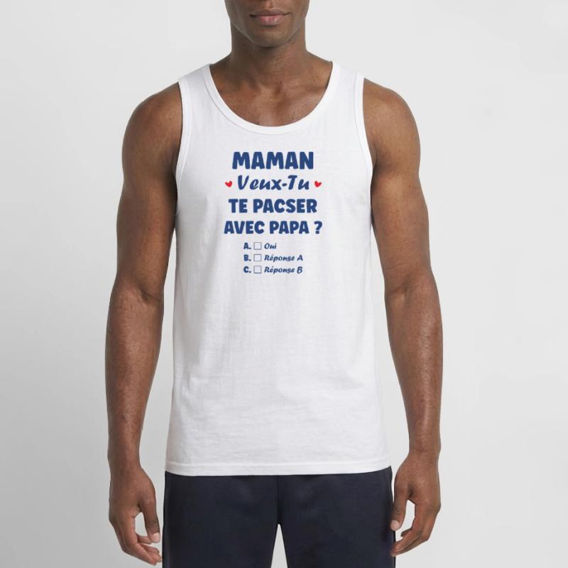 Mama, willst du eine eingetragene Lebenspartnerschaft mit Papa eingehen? Gildan Männer Tank Top