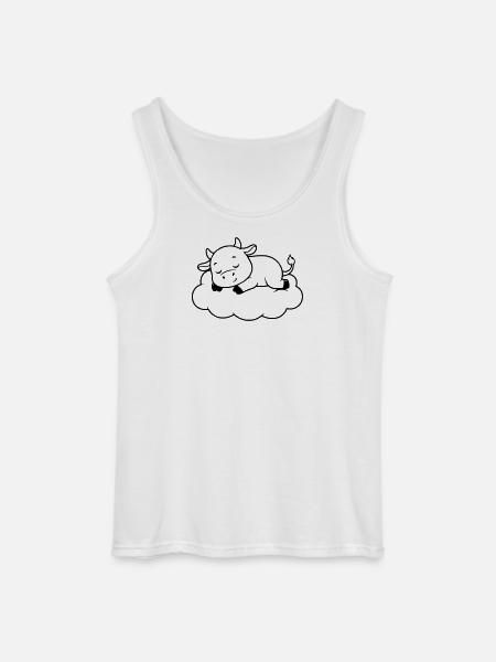Sleeping Cow Cloud Dream Baby - Gildan Men’s Tank Top - white