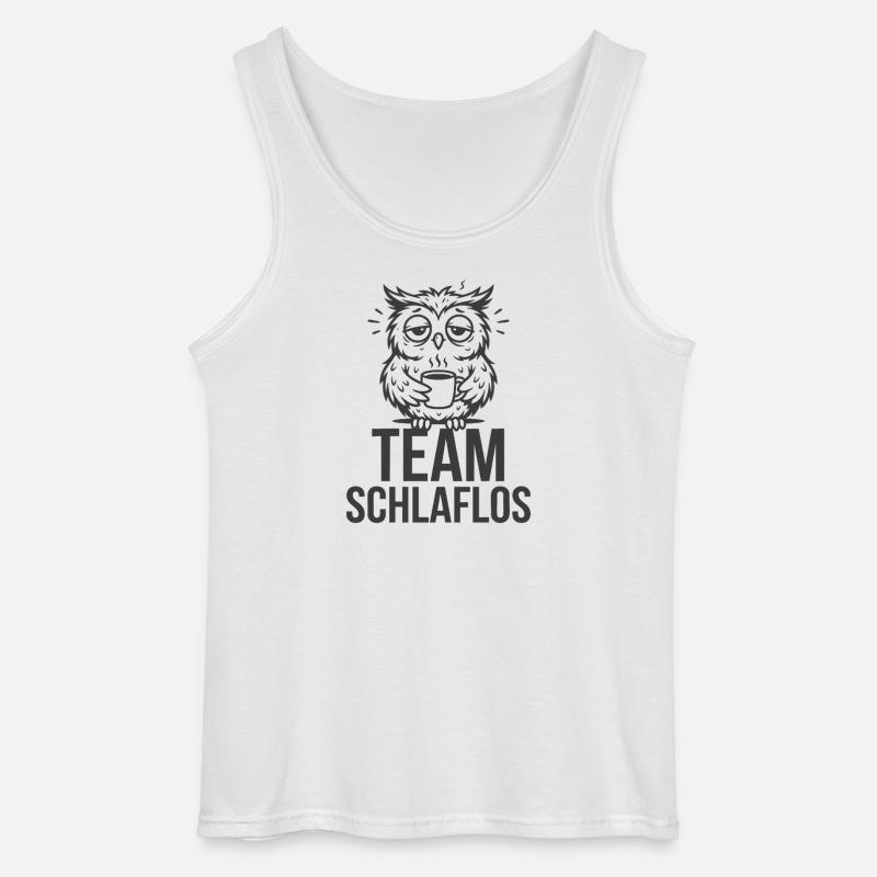 Team Schlaflos – Müde Eule - Gildan Männer Tank Top - Weiß