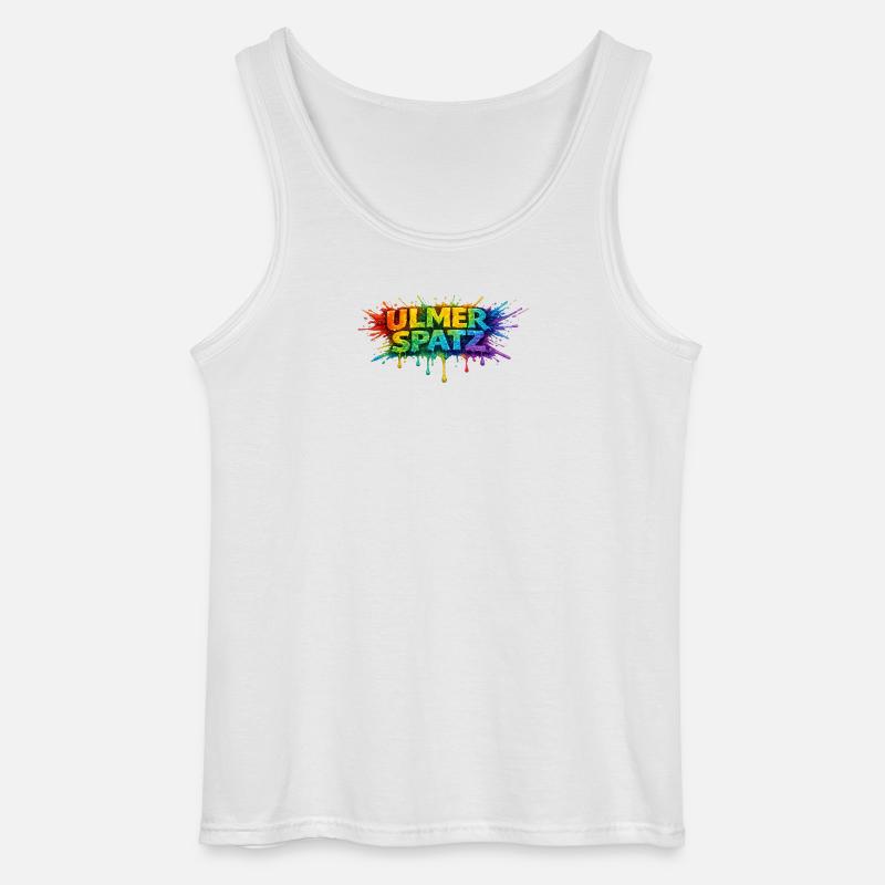 UlmerSpatz Regenbogen - Gildan Männer Tank Top - Weiß