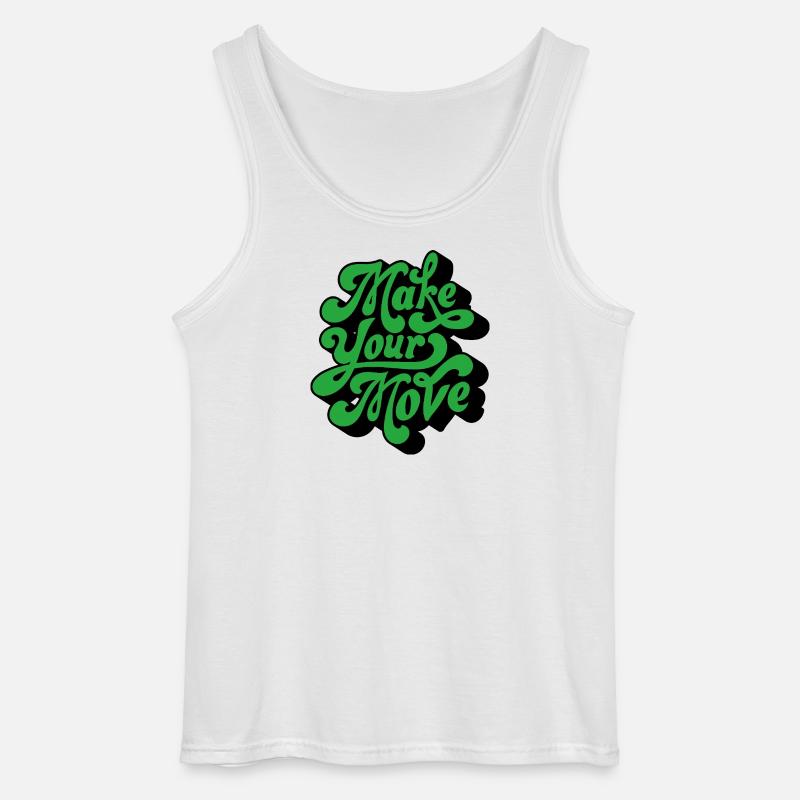 Mach deinen Schritt – Retro Handtext - Gildan Männer Tank Top - Weiß