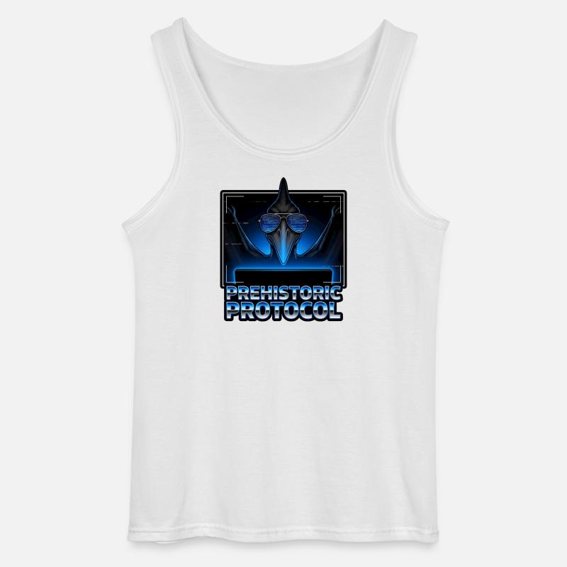 Ancient Protocol Neon - Gildan Men’s Tank Top - white