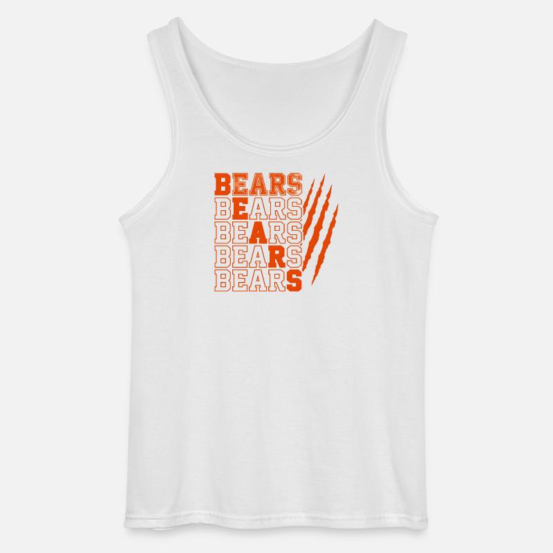 Bears Text with Distressed Claw Marks - Gildan Men’s Tank Top - white