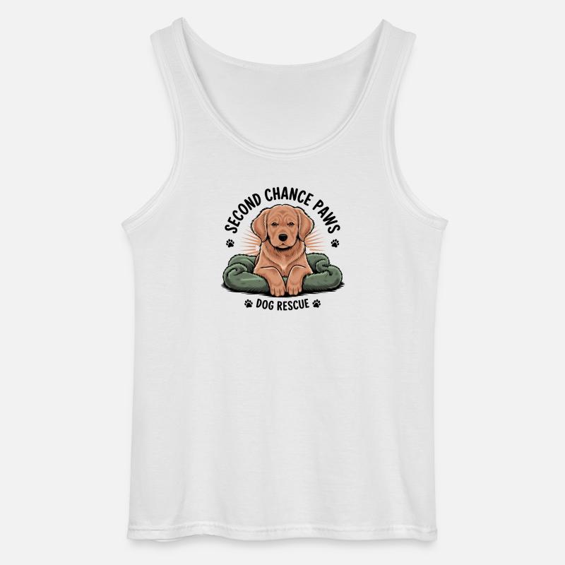 Second Chance Paws Hund Rettung - Gildan Männer Tank Top - Weiß