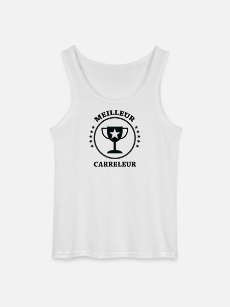Best Tiler - Gildan Men’s Tank Top - white