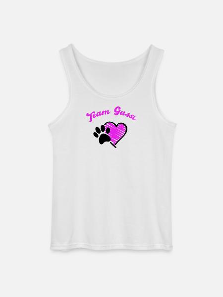 Team Dog Walk Heart Love - Gildan Men’s Tank Top - white