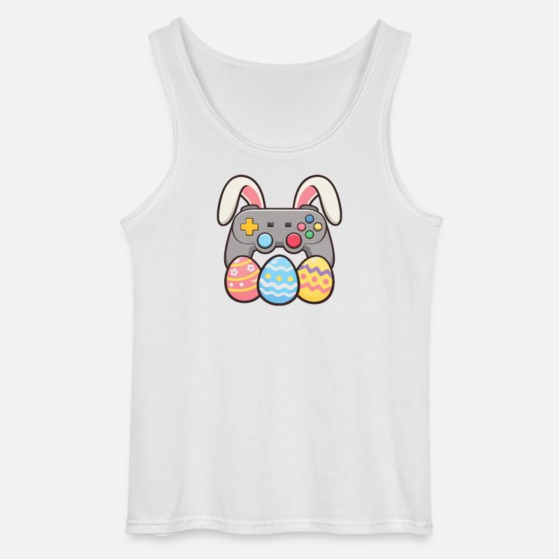 Bunny Gaming Controller Easter Gamer Spaß - Gildan Männer Tank Top - Weiß