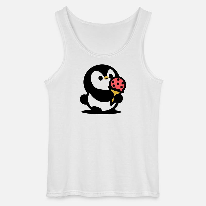 Kleiner Pinguin mit Eis - Gildan Männer Tank Top - Weiß