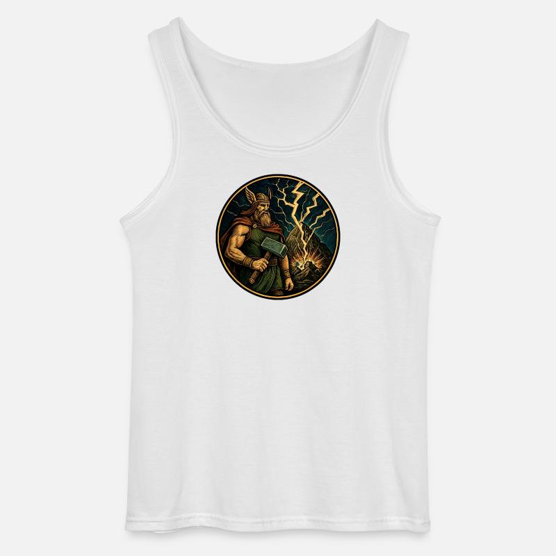 Thor mit Hammer - Gildan Männer Tank Top - Weiß