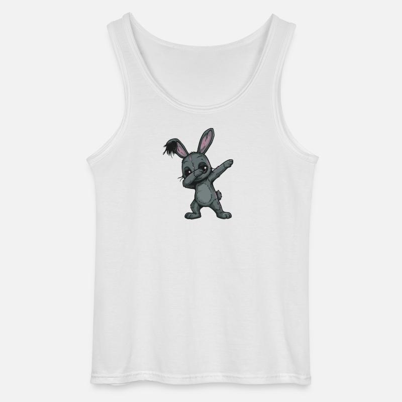 Patchwork Häschen Doodle - Gildan Männer Tank Top - Weiß