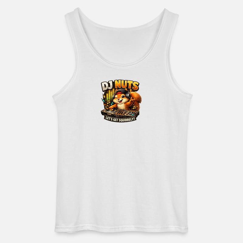 Eichhörnchen DJ Nuts süßes Squirrel lustig - Gildan Männer Tank Top - Weiß