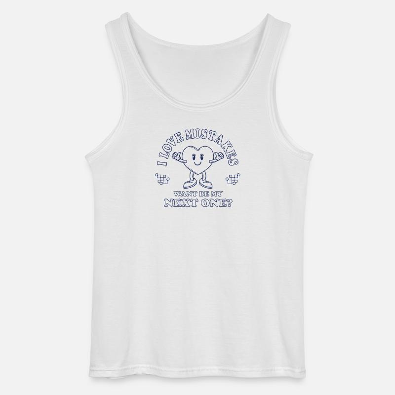 Love Mistakes – Retro Comic Flirt Spruch - Gildan Männer Tank Top - Weiß