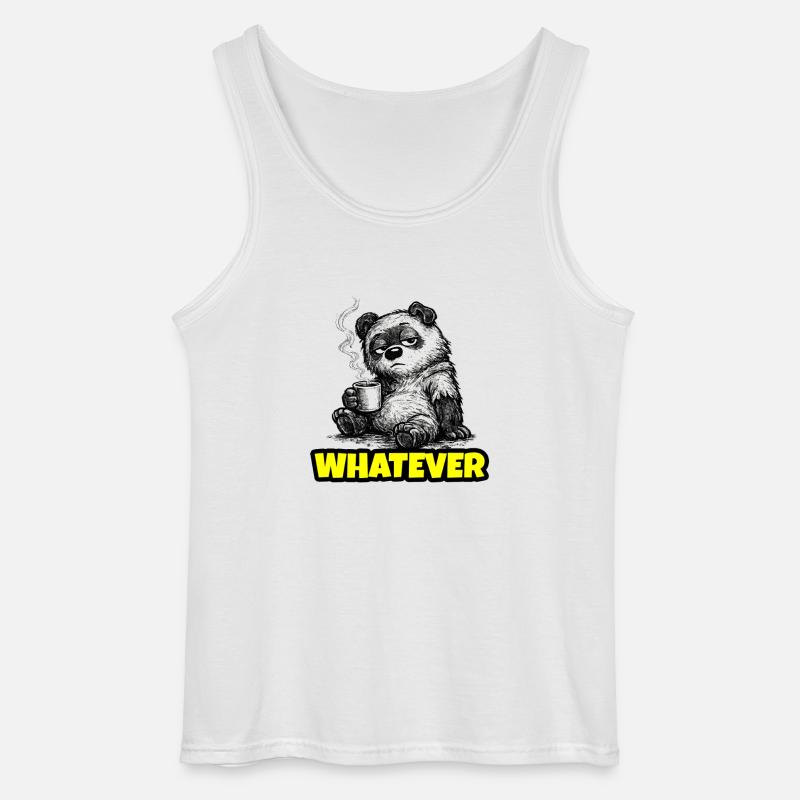 Whatever – Grumpy Bear Coffee (Sketch) - Gildan Männer Tank Top - Weiß