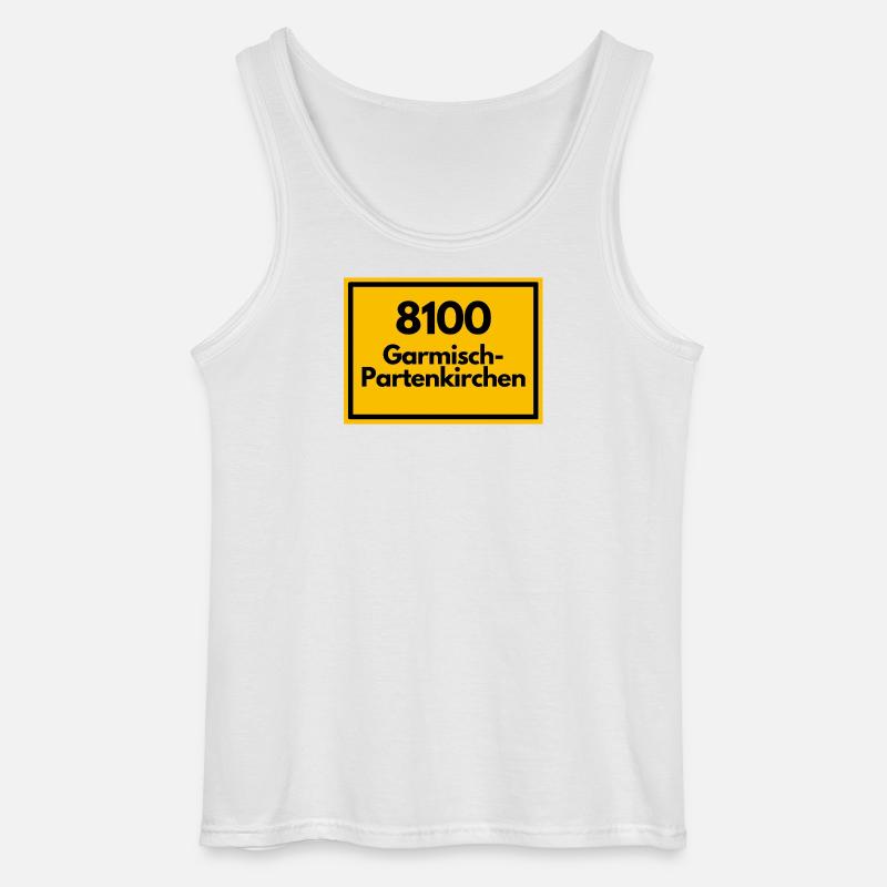 OLD POSTCODE POSTCODE 8100 GARMISCH-PARTENKIRCHEN - Gildan Men’s Tank Top - white