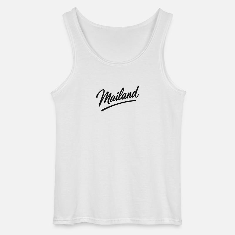 Mailand Script Logo – Milan Schriftzug - Gildan Männer Tank Top - Weiß