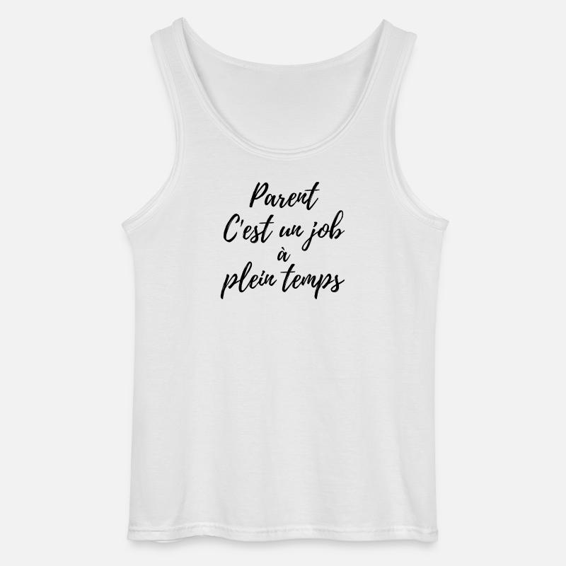 Elternschaft ist ein Vollzeitberuf - Gildan Männer Tank Top - Weiß