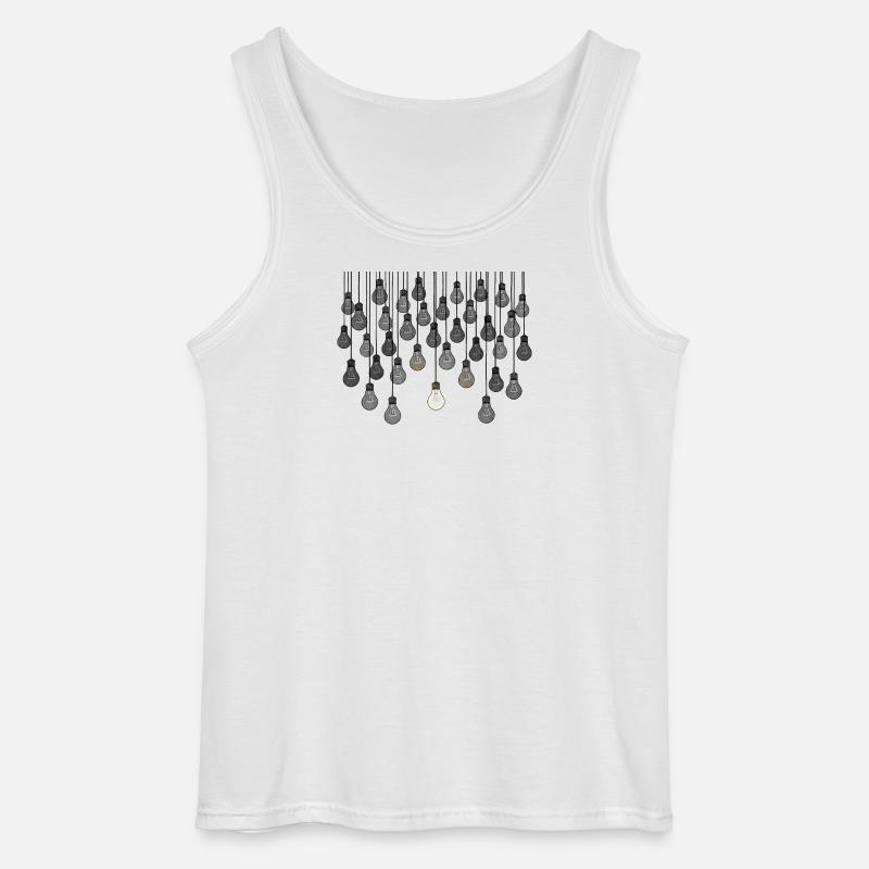 Graues Glühbirnen-Array mit einzigartiger Helligkeit - Gildan Männer Tank Top - Weiß