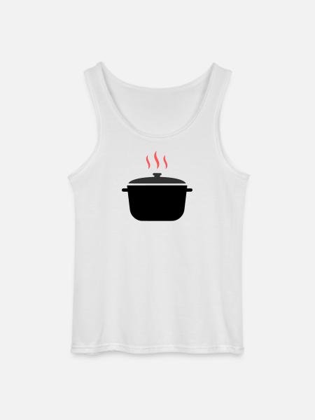 Kochtopf Dampf Kochen - Gildan Männer Tank Top - Weiß