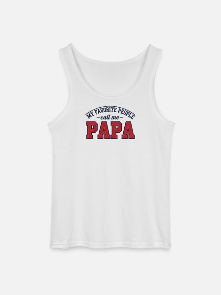 Papa - Débardeur Gildan Homme - blanc