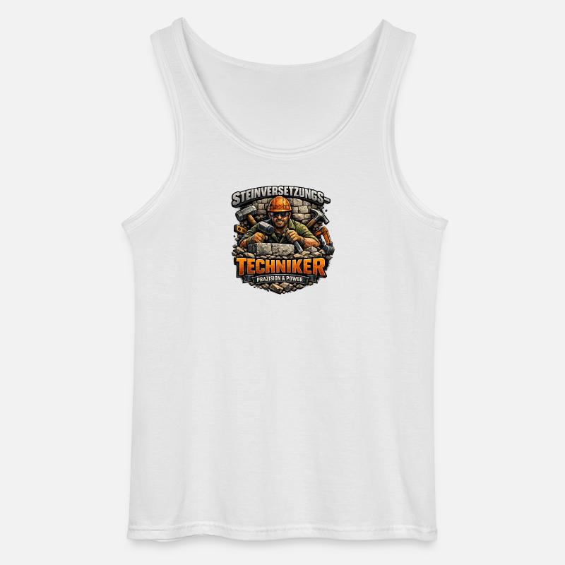 Steinversetzungs-Techniker - Gildan Männer Tank Top - Weiß