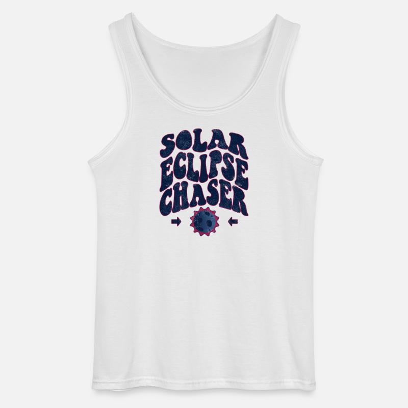 Solar eclipse chaser - Gildan Men’s Tank Top - white