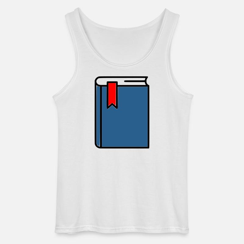 Dickes Buch Bibel Notizbuch - Gildan Männer Tank Top - Weiß