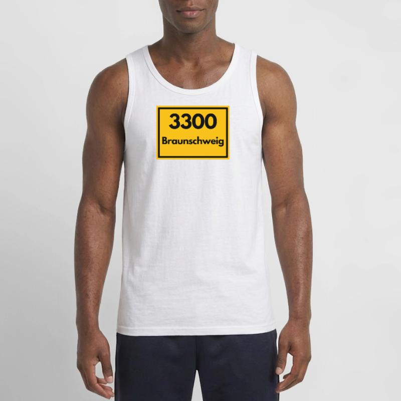 OLD POSTCODE POSTCODE RETRO 3300 BRAUNSCHWEIG Gildan Men’s Tank Top