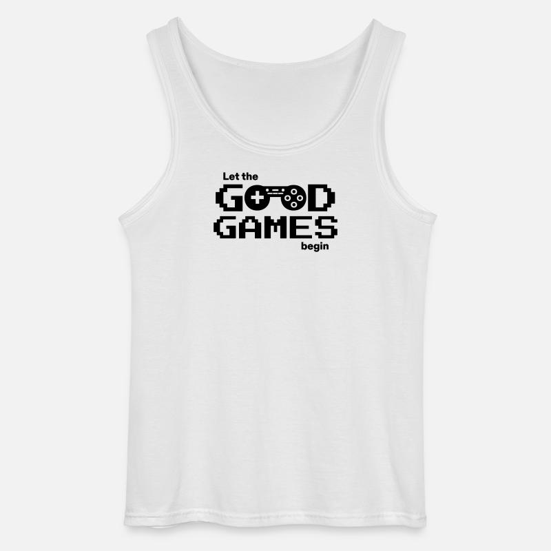 Let the good games begin – Pixel-Controller - Gildan Männer Tank Top - Weiß