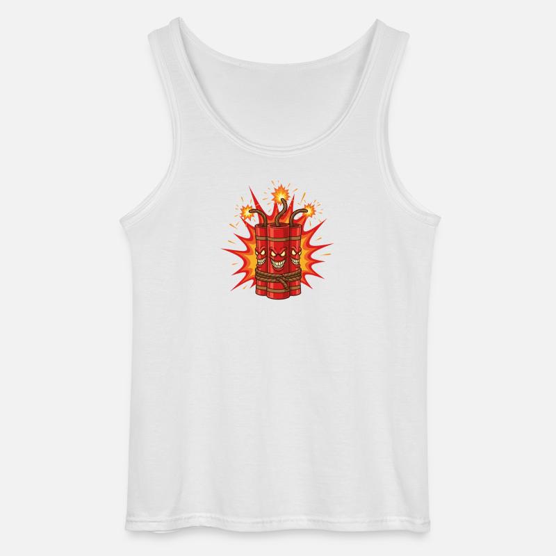 Explodierendes Dynamit-Kunst - Gildan Männer Tank Top - Weiß