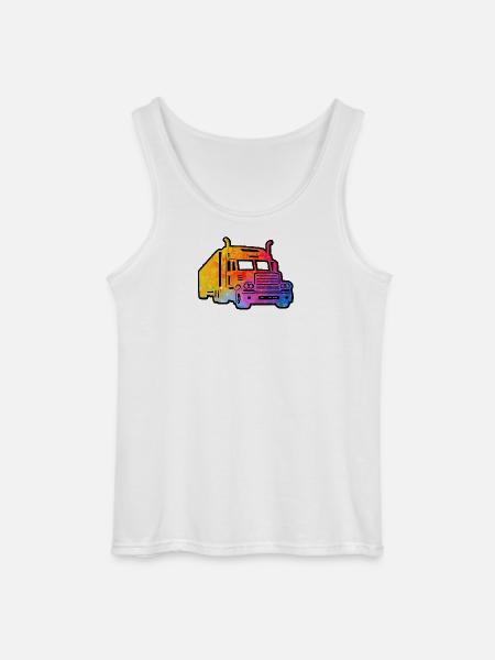 Bunter Lkw - Gildan Männer Tank Top - Weiß