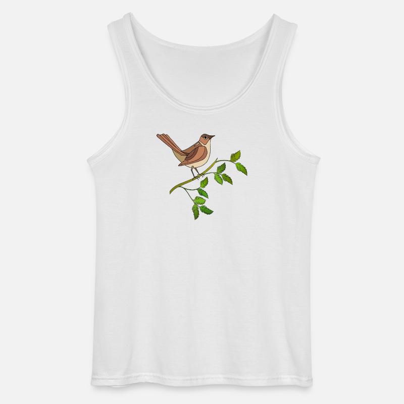 Bunter Vogel - Gildan Männer Tank Top - Weiß