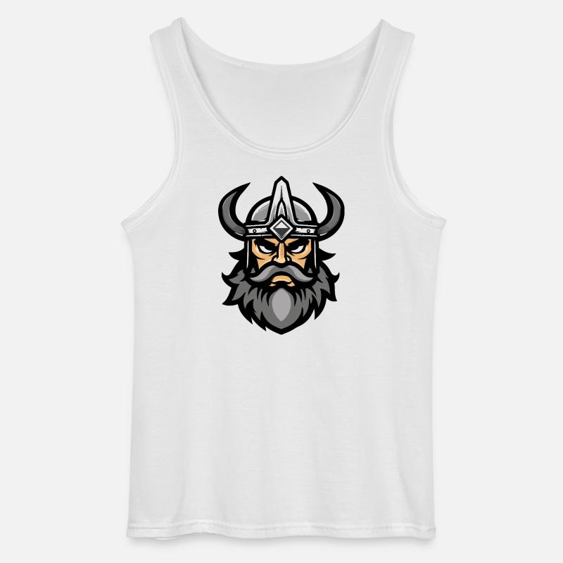 Wikinger Kopf Valhalla - Gildan Männer Tank Top - Weiß
