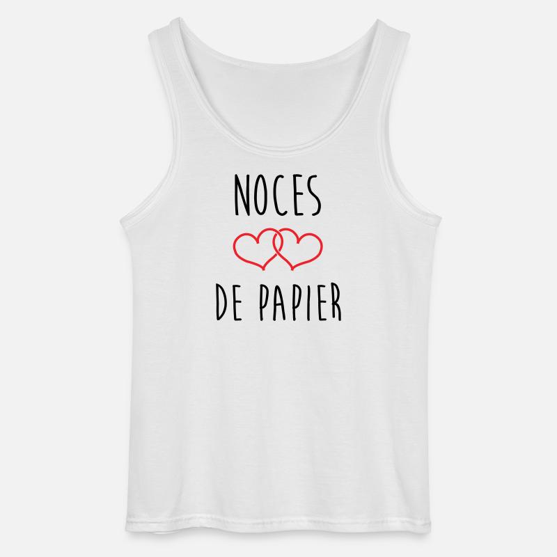Papierhochzeit: 37 Jahre Ehe - Gildan Männer Tank Top - Weiß