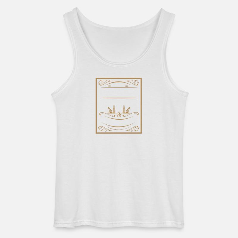 Ölfeld Ehefrau Bohrinsel Ölbohrinsel - Gildan Männer Tank Top - Weiß