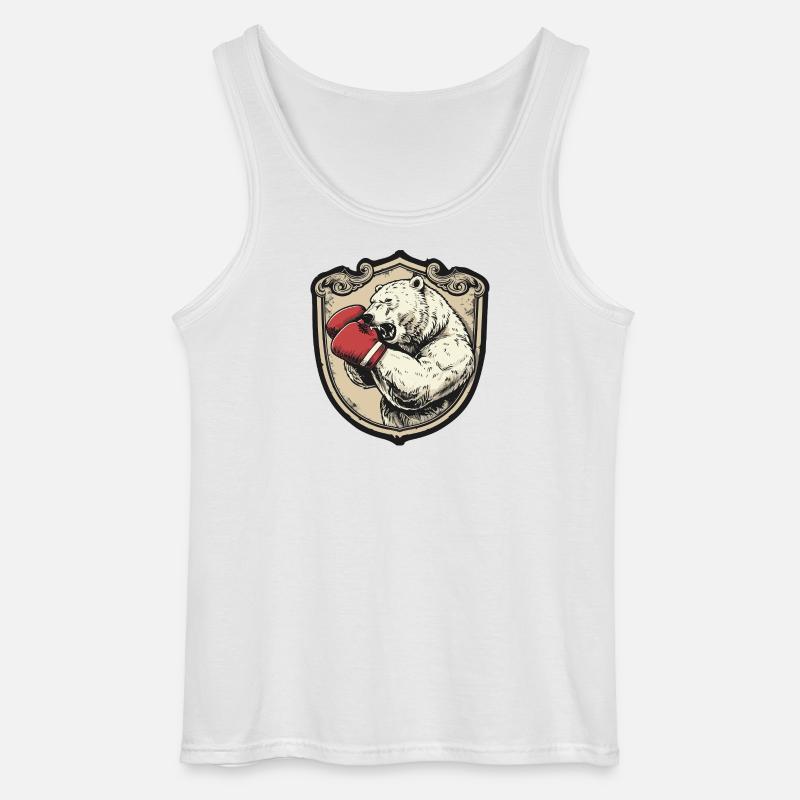 Eisbär Polar Bär Boxer MMA - Gildan Männer Tank Top - Weiß
