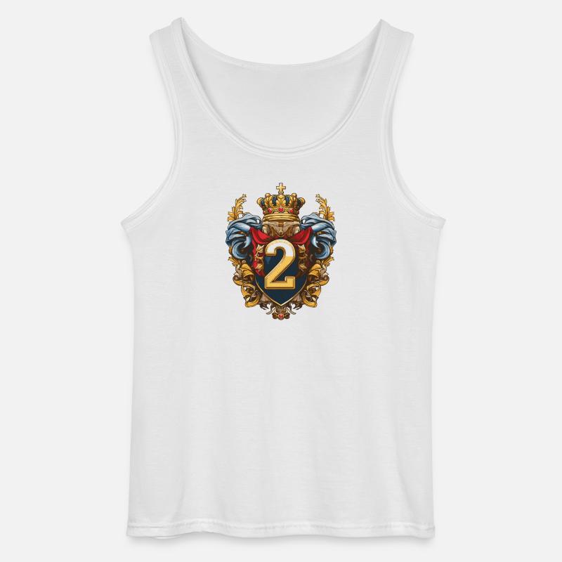 2 Antal våbenskjolde - Gildan tanktop til mænd - hvid