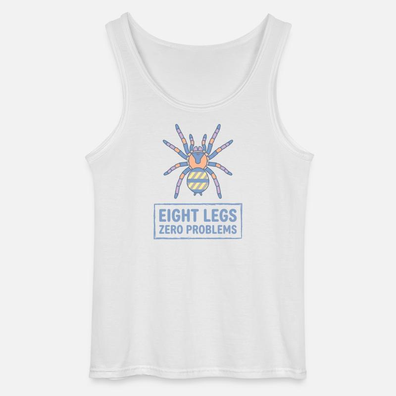 Eight Legs Zero Problems Tarantula - Gildan Men’s Tank Top - white
