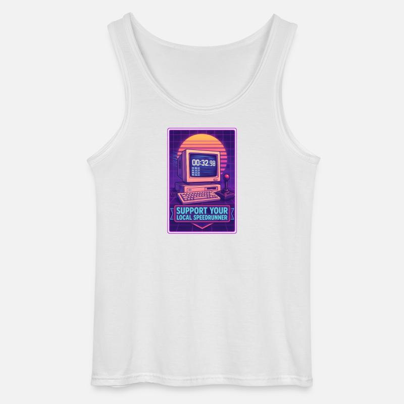 Speedrunner supporten | Retro Gaming Timer - Gildan Männer Tank Top - Weiß