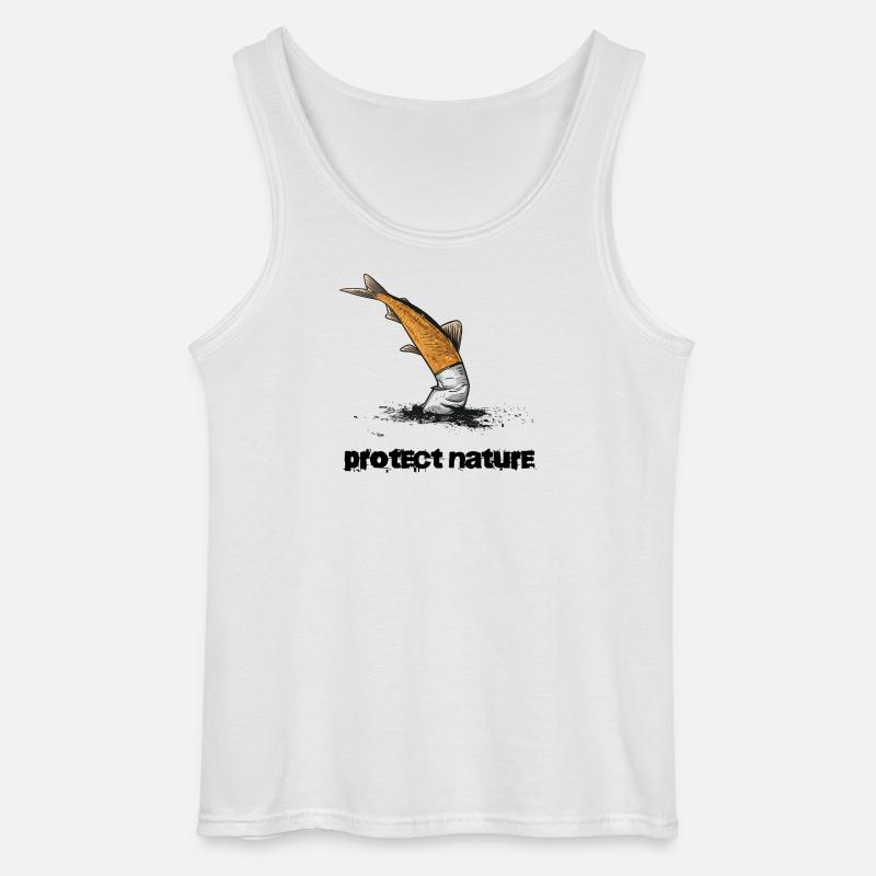 Naturschutz Gewässerschutz Zigarette - Gildan Männer Tank Top - Weiß