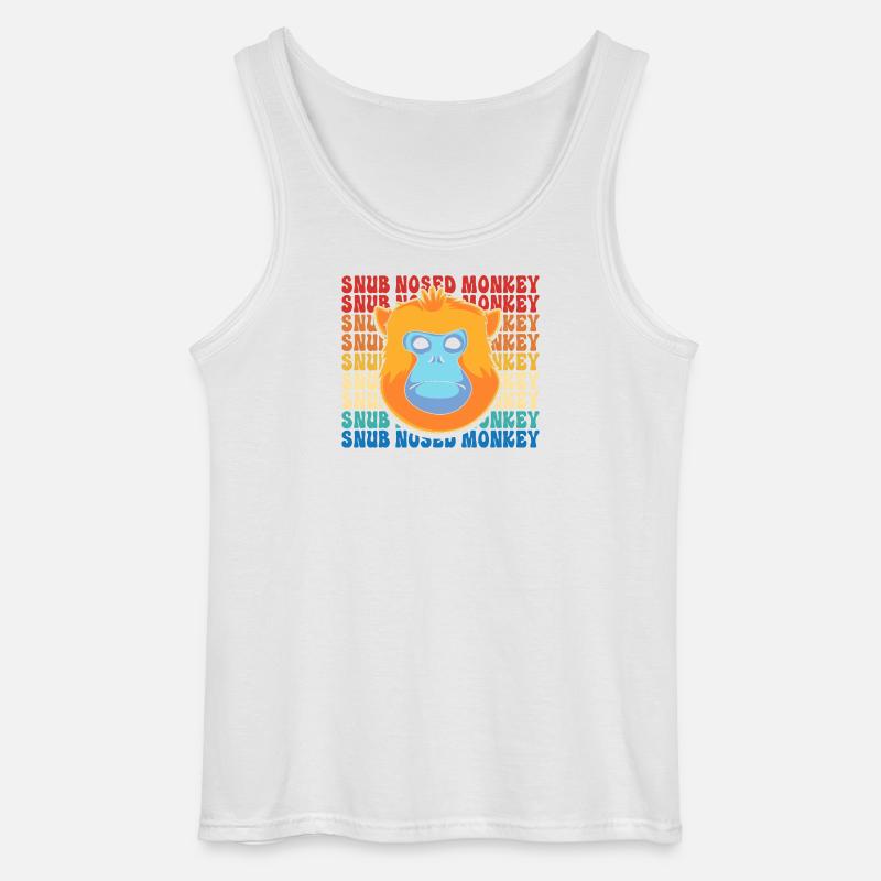 Stupsnasenaffe Affe Schimpanse - Gildan Männer Tank Top - Weiß