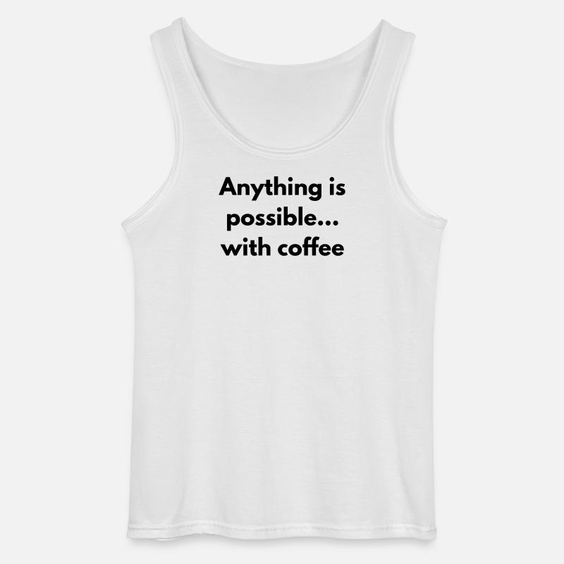 Mit Kaffee ist alles möglich - Gildan Männer Tank Top - Weiß
