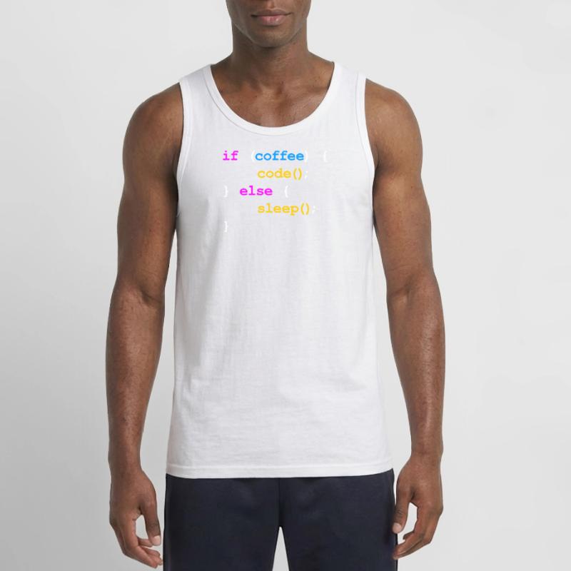 Kein Kaffee Kein Code Programmierer Informatiker Gildan Männer Tank Top