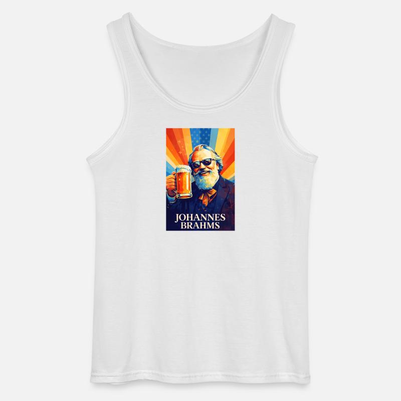 Johannes Brahms - Gildan tanktop til mænd - hvid