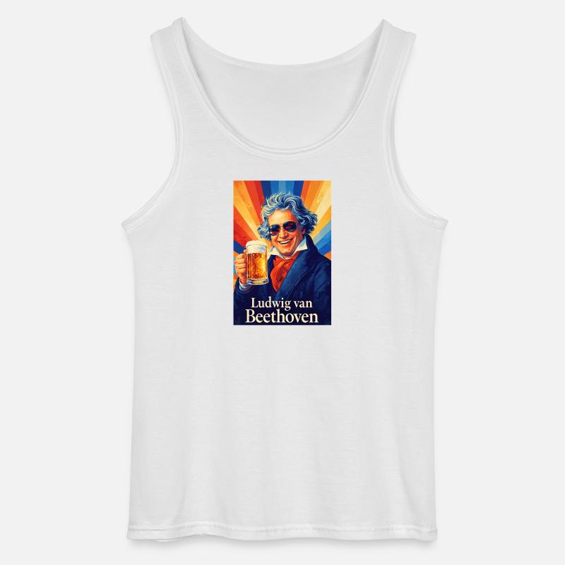 Ludwig van Beethoven - Męski tank top Gildan - biały
