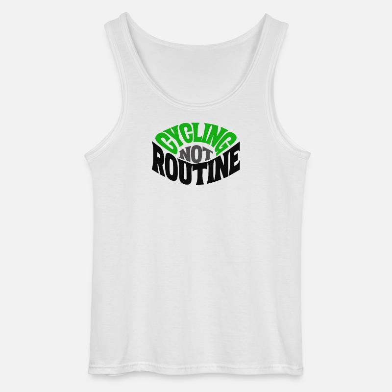 CYCLING ROUTINE - Gildan Männer Tank Top - Weiß