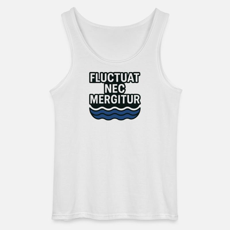 Fluctuat Nec Mergitur Paris Paname 75 - Gildan Männer Tank Top - Weiß