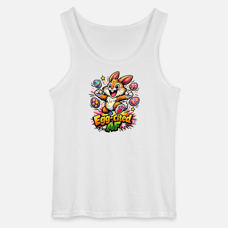 Bunny Bunny Spring Summer Easter Garden - Gildan Men’s Tank Top - white