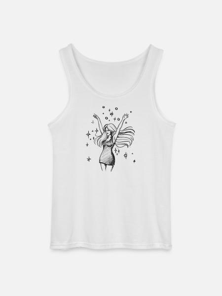 Dancing Woman Empowerment - Illustration - Gildan Men’s Tank Top - white